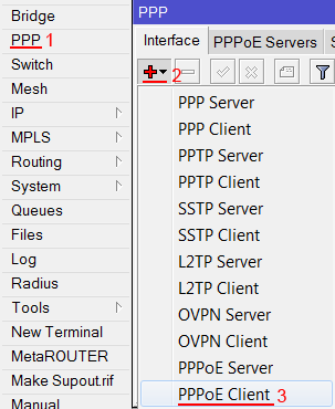 Налаштування PPPoE MikroTik