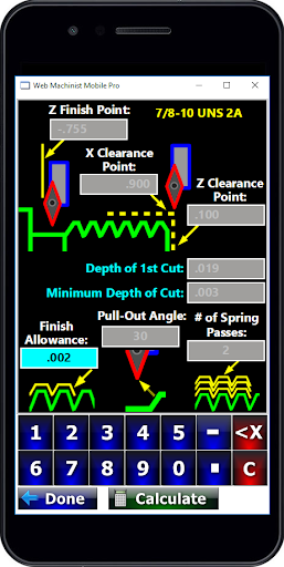 G76 CNC Lathe Threading Programming Calculator