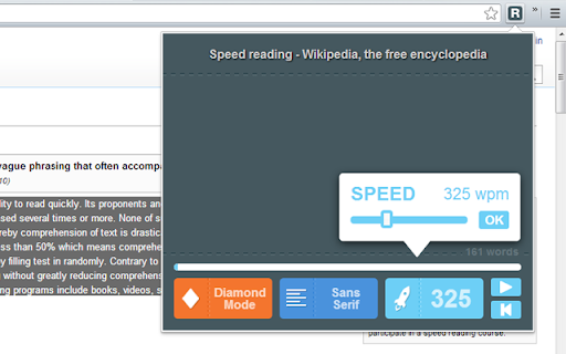 Read fast - Speed Reading Extension