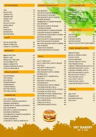 Sky Bakery menu 1