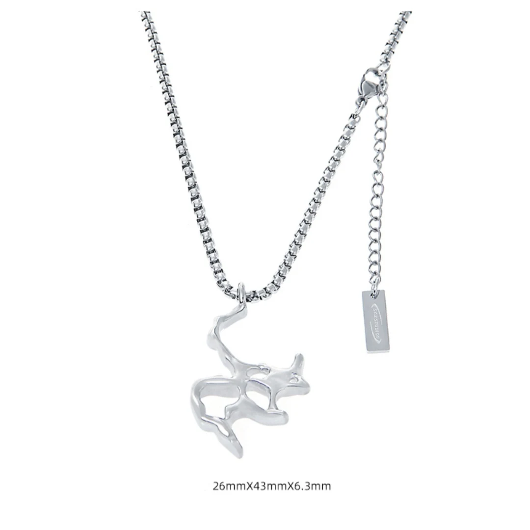 Title 1, Vloeibaar Metaal Hanger Ketting van Titanium St...