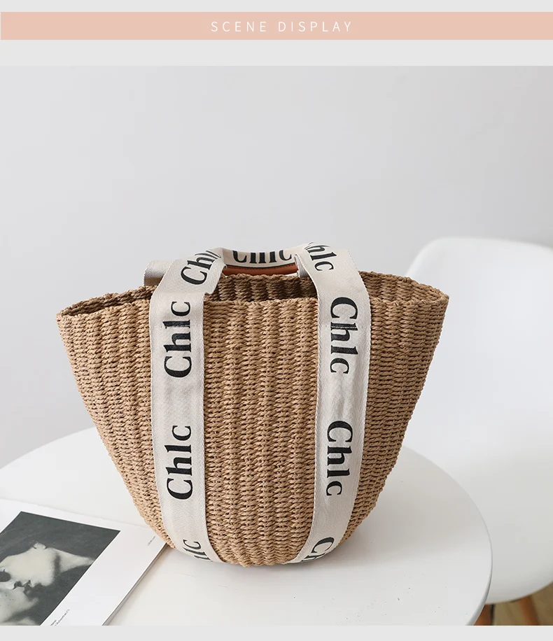 Nieuwe handgeweven damestas, emmermodel, stijlvol en ruim, perfect voor dagelijks gebruik of een casual uitje. Een onmisbaar accessoire.