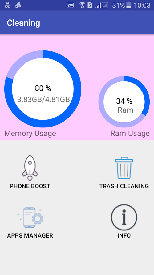 Android application Ram Booster, Boost Phone screenshort