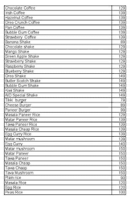 Aid Cafe menu 2