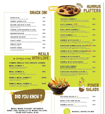 Sheik's Shawarma menu 