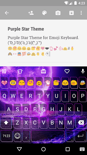 Purple Star Emoji Keyboard