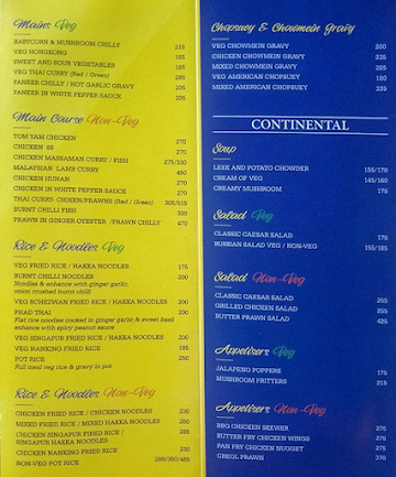 Bijoli Caterer menu 