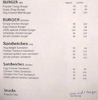 Burger Begum menu 2