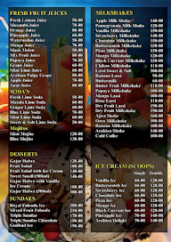 Hotel Ajwa menu 1