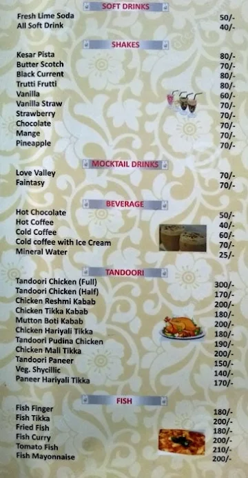 Mela Restaurant menu 