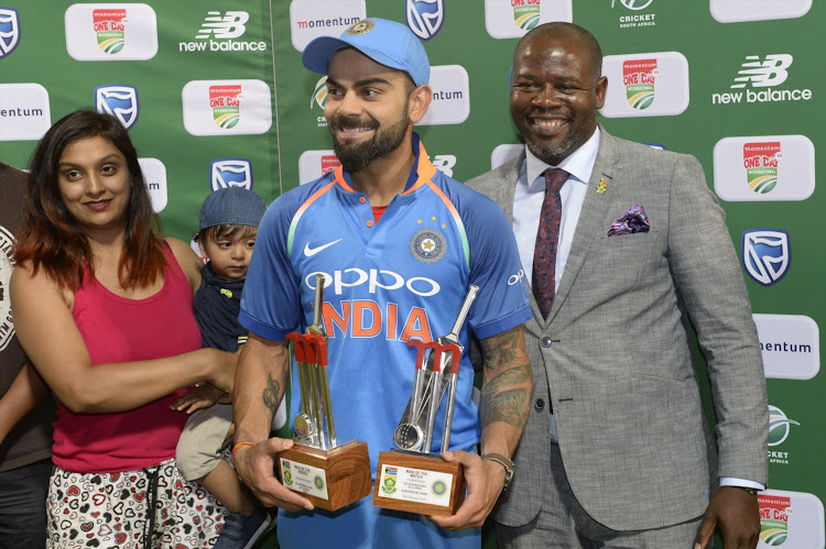 16: man of the match and series, Virat Kohli of India during the 6th Momentum ODI match between South Africa and India at SuperSport Park on February 16, 2018 in Pretoria, South Africa.