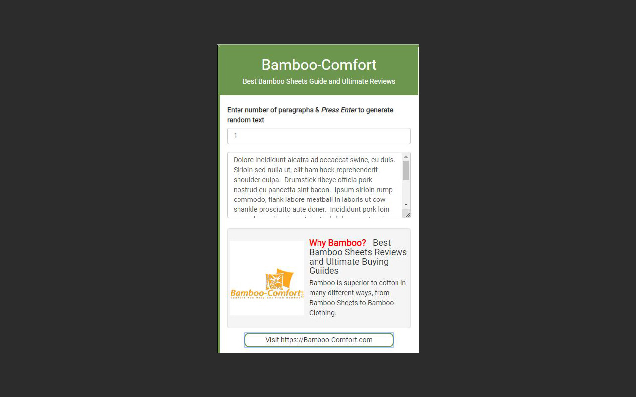 Bamboo-Comfort's Random Text Generator! Preview image 0