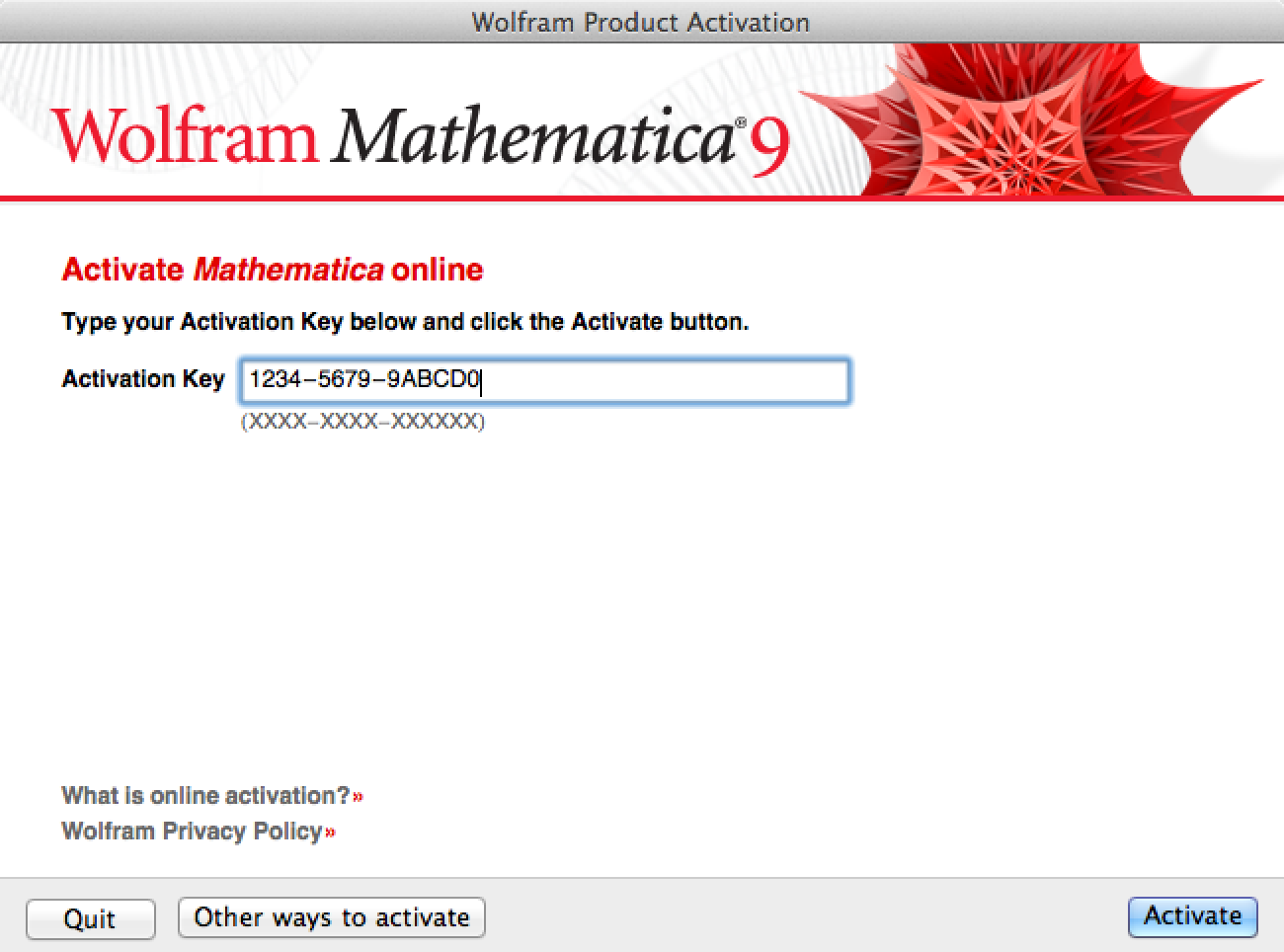 Mathematica Activate Key