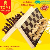 Bàn Cờ Vua Nam Châm Bằng Gỗ Cao Cấp - 39X39Cm - Chính Hãng Dododios