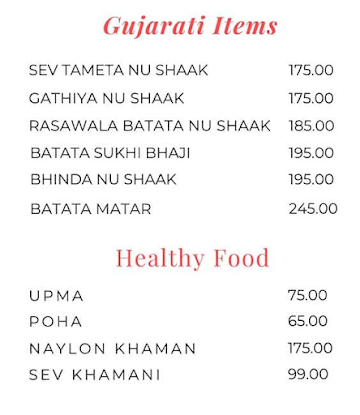 Gujju Food Hub menu 