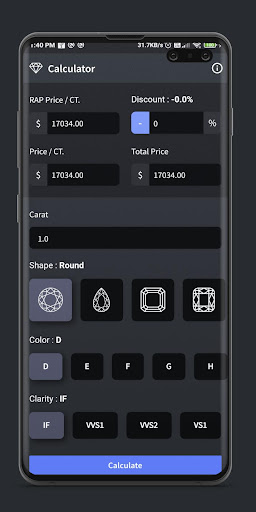 Diamond Price Calculator