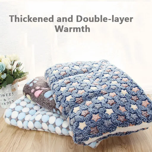 Flannel Thickened Dog Bed Mat Soft Pet Sleeping Mat for Small Medium Large Dogs Cats Winter Warm Pet Blanket Pet Supplie