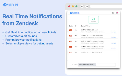 Notify-Me for Zendesk