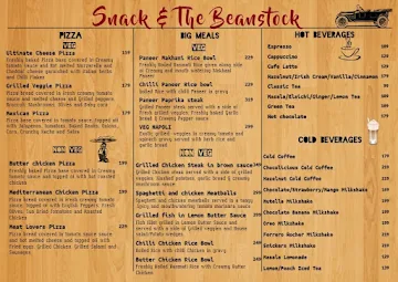 Snack & the Beanstock menu 