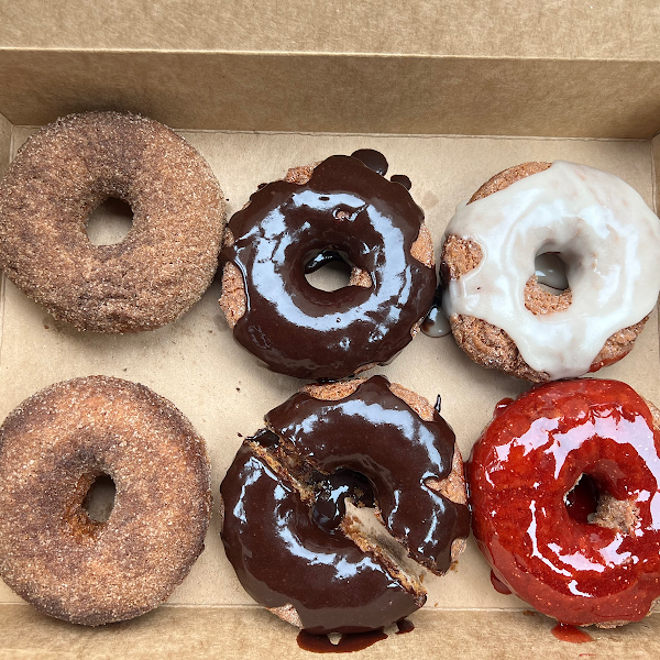 Top Cin Sugar, Middle Chocolate, Bottom left Strawberry, Bottom right vanilla. Our favorite was the chocolate and cin sugar!