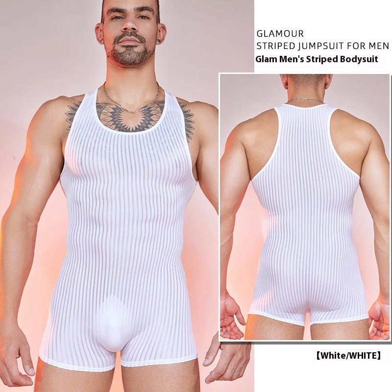 Striped Jumpsuit for Men Lightweight and Breathable. Experience comfort and style in this perfect jumpsuit for warm weat