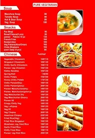 Cheenu's Kitchen Sweets & Restaurant menu 1