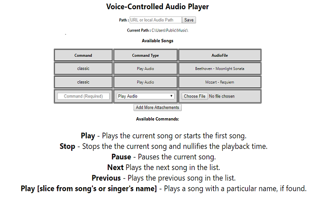 Voice Controlled Media Player Preview image 0