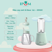 Máy Xay Sinh Tố Cầm Tay Bear, Xay Hoa Quả Công Suất Lớn, Chất Liệu An Toàn Llj - D04A1 - Hàng Chính Hãng Bảo Hành 18 Tháng