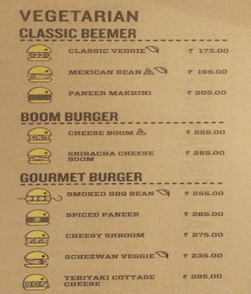 BurgerMan menu 
