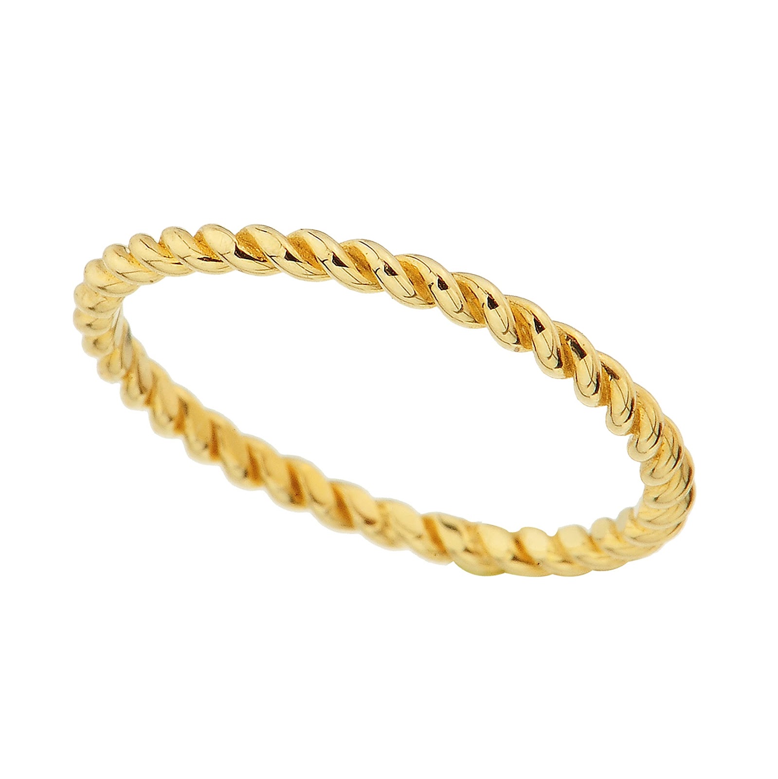 Latika Jewelry 14K Real Solid Gold Rope Ring