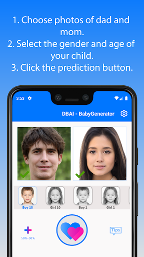 Screenshot BabyGenerator Guess baby face