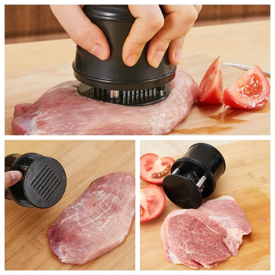 Par Agulha para amaciar carne inox 56 pinos