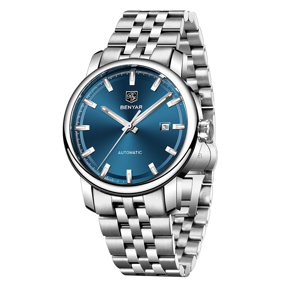 Reloj mecánico de negocios para hombre con calendario luminoso multifuncional, un accesorio elegante y funcional para el profesional moderno.