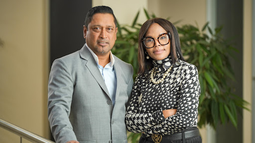 Dennis Naidoo, CEO, ETS Group and Zandi Mbele, Company Chairperson, ETS Group.