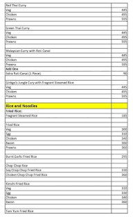 Ginkgo Pan Asian Kitchen menu 7