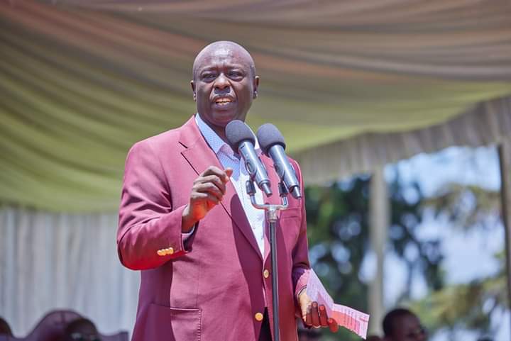 Deputy President Rigathi Gachagua during a church service in Nandi on October 8, 2023