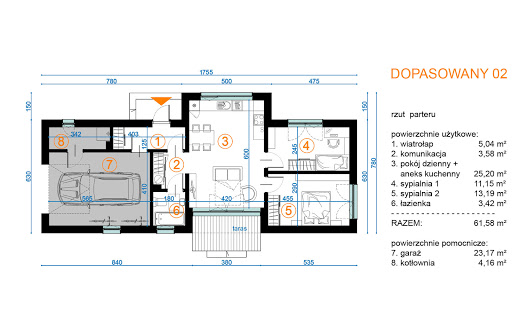 Dopasowany 02 - Rzut parteru