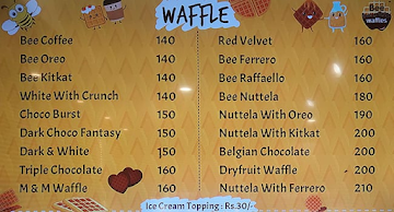 Bee Waffles menu 