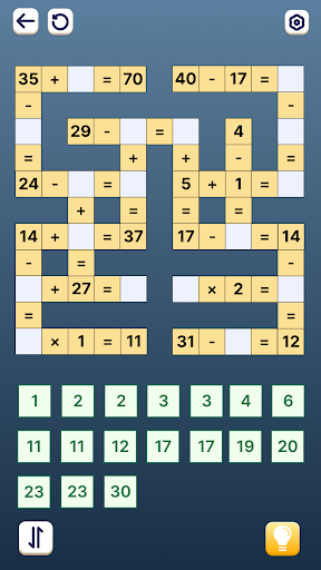 Screenshot Math Crossword - Number Puzzle