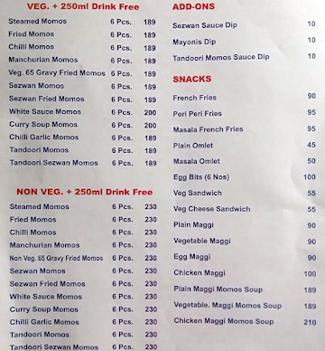 Juice Glass & Snacks Bites menu 