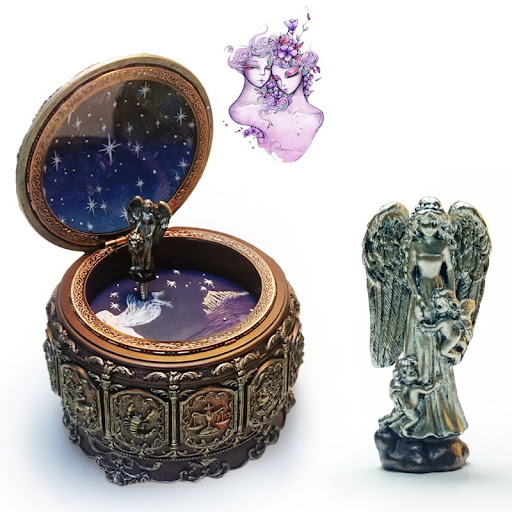 Title 5, Twelve Constellation Resin Music Box Creative B...