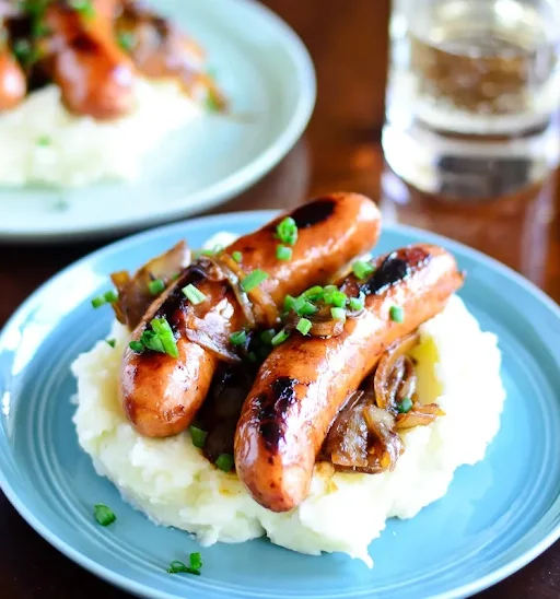 Bangers&Mash:Sausages&MashPotatoes, London Pub Spl From Mum's Kitchen"