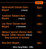 Nikhara Shahi Biryani menu 1