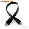 Cáp Hdmi Dài 30Cm (0.3M) Cable High Speed Chuẩn 1.4 Full Hd Hàng Chuẩn Như Hình