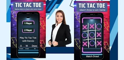 Tic Tac Toe 2 Player: XO Glow Game for Android - Download