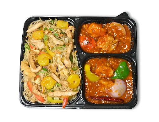 Mixed Noodles With Schezwan Chicken Combo