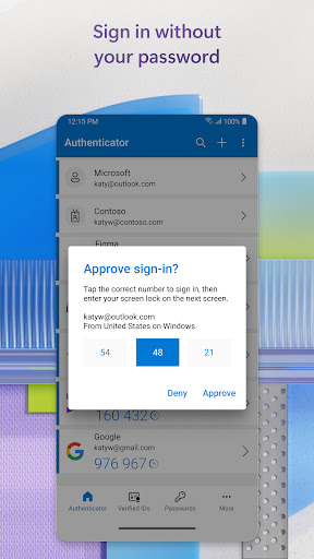 Screenshot Microsoft Authenticator