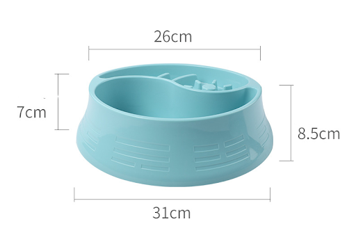Title 1, Dog and Cat Anti Choke Food Bowl Slows Down Eat...