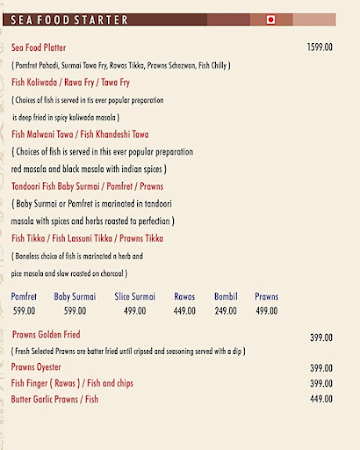 Hotel Step Inn 24 menu 