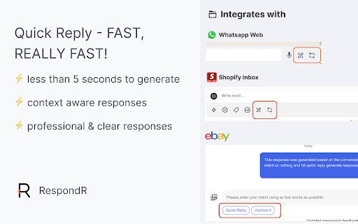 RespondR - Your customer support assistant on Whatsapp Web